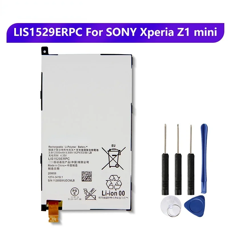 

Replacement Battery LIS1529ERPC For SONY Xperia Z1 mini Xperia Z1 Compact D5503 M51w Rechargeable Battery 2300mAh