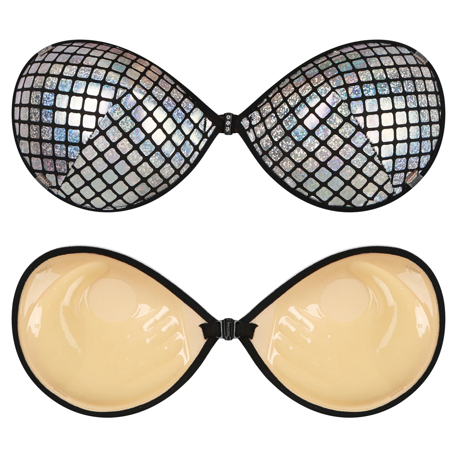

Invisible Adhesive Bra Women Backless Strapless Seamless Push Up Bra Nipple Covers Breast Stickers Self-adhesive Padded Bras