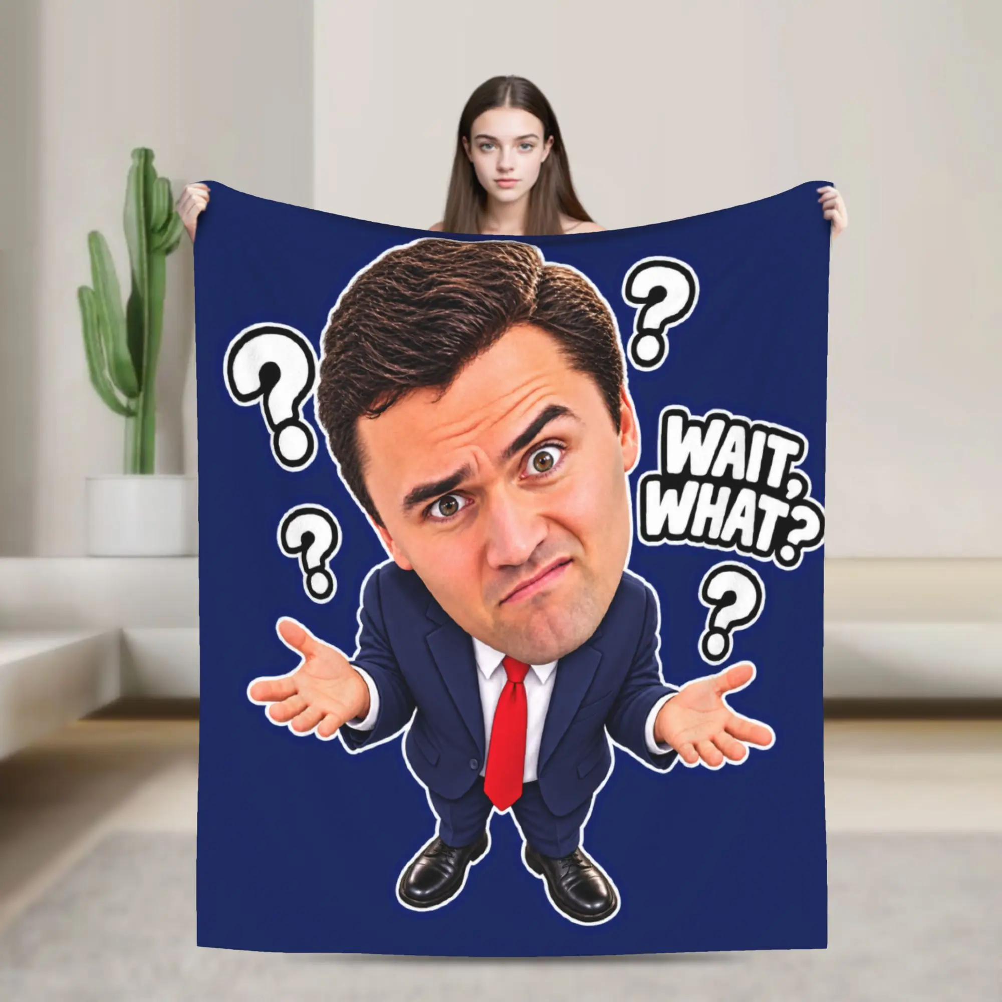 Charlie Kirk Meme Blanket Autumn  Warm Cozy Throw Blanket For Girls Outdoor Flannel Bedspread Bed Cover