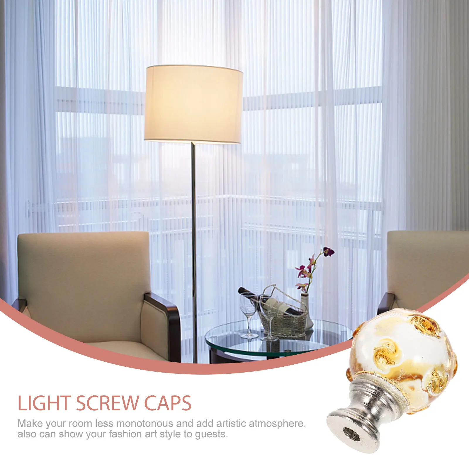 

Modern Lamp Finials Tapped Clear Crystal End Branches Light Cap for Living Room Bedroom Desk Lamp Elegant Shade Holder Harp