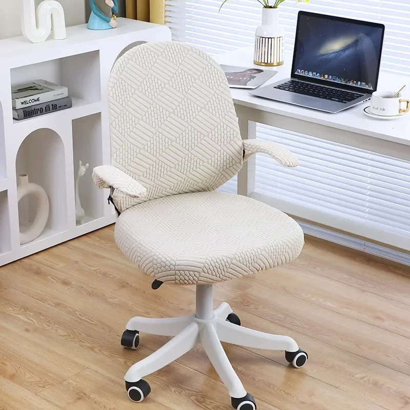 Rotat Seat Dustproof Chair Protector Elastic Office Chair Cover Learning Chair Case Universal Split Seat Back Slipcover Decor