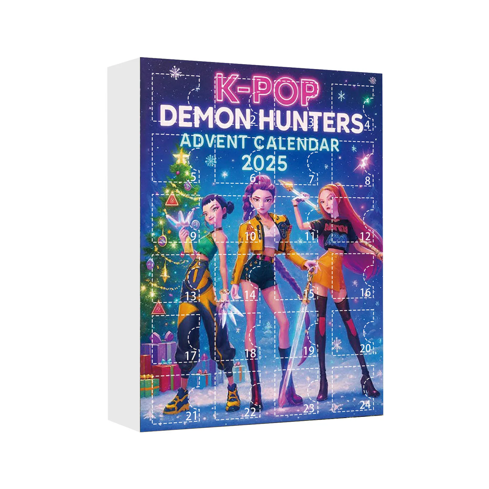 2026 KPOP Demon Hunters Adventskalender – 24 Tage Weihnachts-Countdown-Sammlerstücke, Charakterfiguren und thematische Geschenke für Fans
