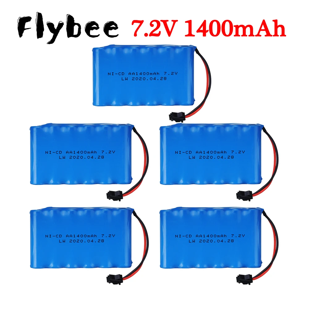 Sạc 7.2V 1400Mah Cho Rc Đồ Chơi Xe Ô Tô Xe Tăng Người Máy Súng AA NI-CD Pin Bộ Pin 7.2V cho Rc Thuyền Với SM Cắm