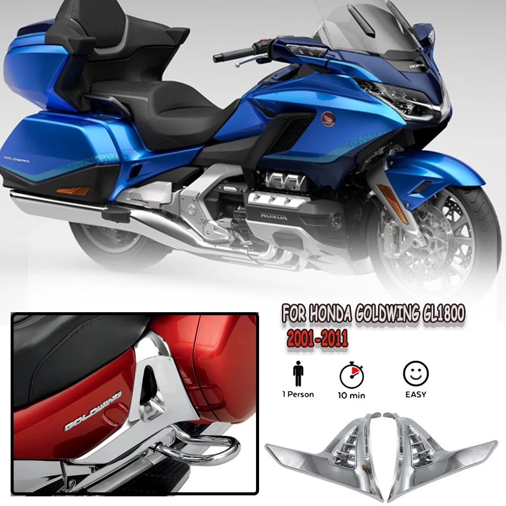 

Для Honda Golden Wing GL 1800 GL1800 2001-2011 хромированные левые и правые детали мотоцикла, модификация хромированного треугольного отверстия