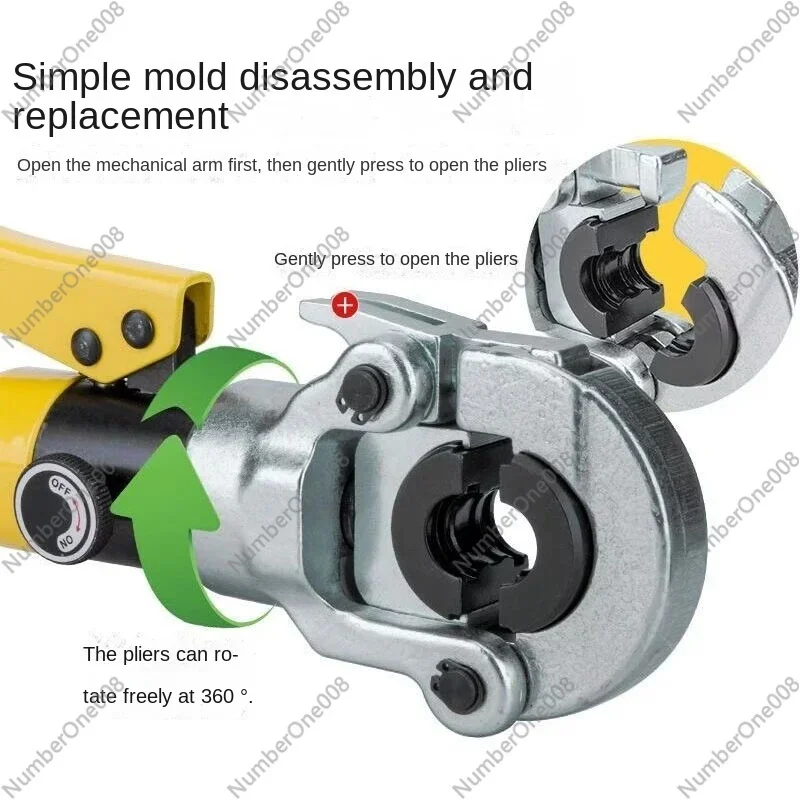 

Cw-1632 Инструмент для обжима труб PEX Гидравлический обжимной инструмент из нержавеющей стали Зажимные клещи из алюминиево-пластика