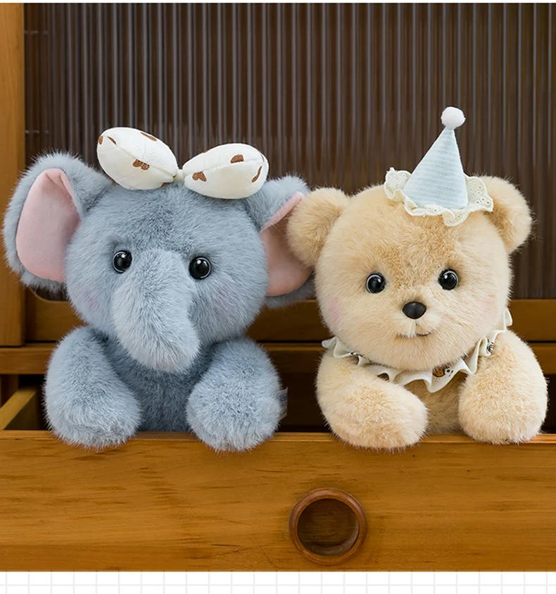 หมอนตุ๊กตาสัตว์น่ารักขนาด 30 ซม. สำหรับตกแต่งโซฟาและห้องเด็ก, หมอนรูปช้าง, หมอนรูปหมี, ของเล่นแกะทำจากใยฝ้าย PP สำหรับเด็กทารก
