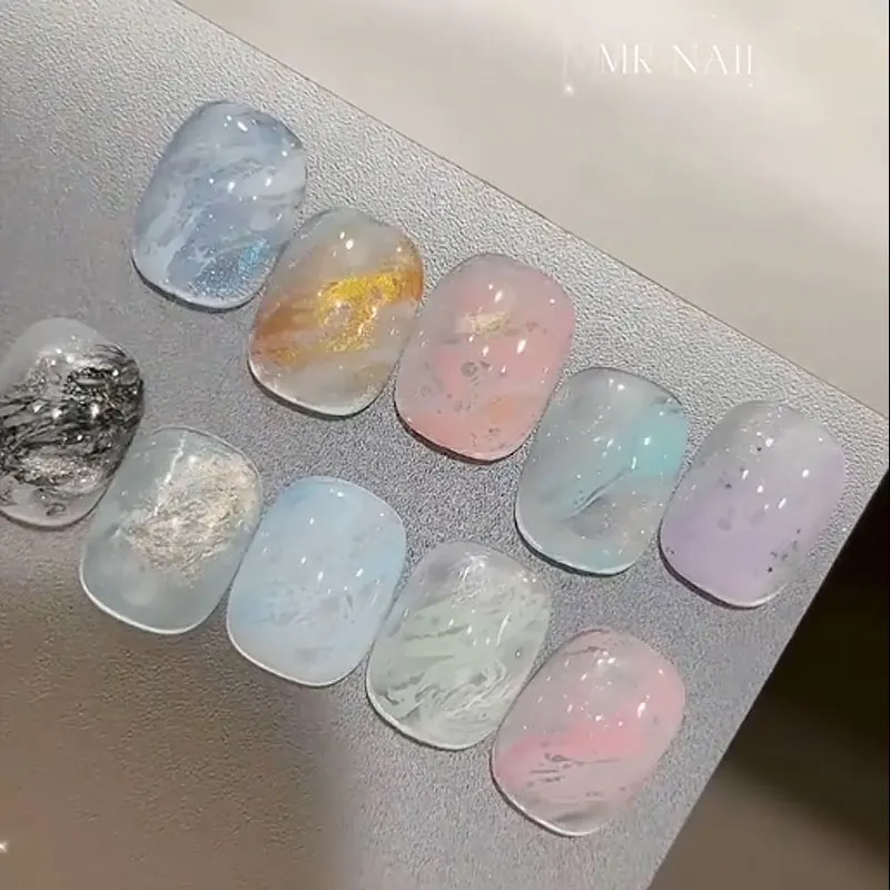 MR NAIL vague Gel ongles tache rapide spécial Halo colorant Nail Art bulle trou Gel 10 couleurs pour marbre vague Nail Art pour Salon de manucure