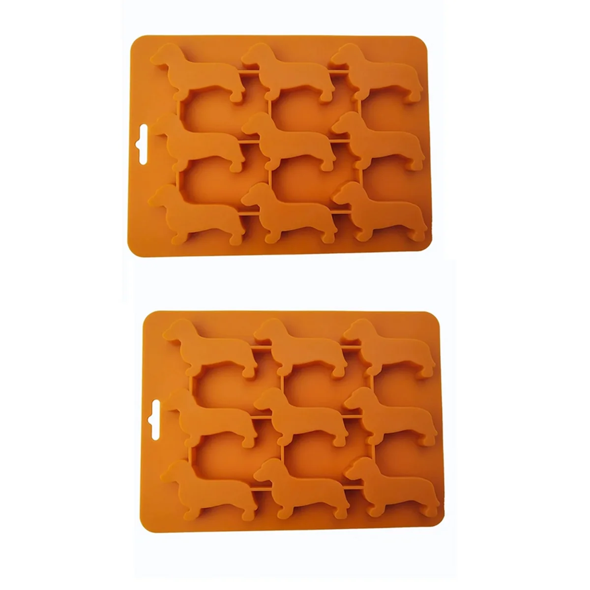 Dachshund Shaped Silicone Ice Piece Mold Tray, Suitable for Beverage Ice Making,Candy Cookie,,Cupcake Decoration B