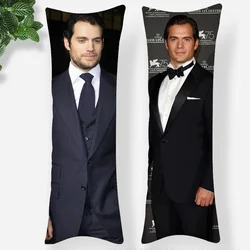 Custom Henry Cavill Pillowcase Printed Satin Fabric Pillow Cover Rectangular Zipper Kawaii Body Cover Dropshipping 1102
