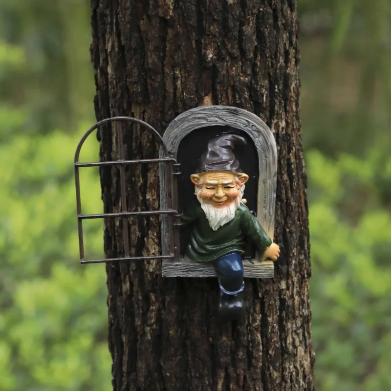 

Cross-border Window Climbing White Beard Dwarf Dwarf Resin Craft Ornaments Garden Cartoon Statue Decoration Home Decor