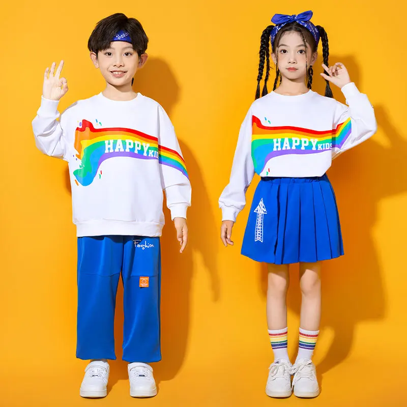 子供のチアリーディングユニフォーム,幼稚園のコンサートクラスのユニフォーム,小学生の女の子,スポーツパフォーマンススーツ,秋