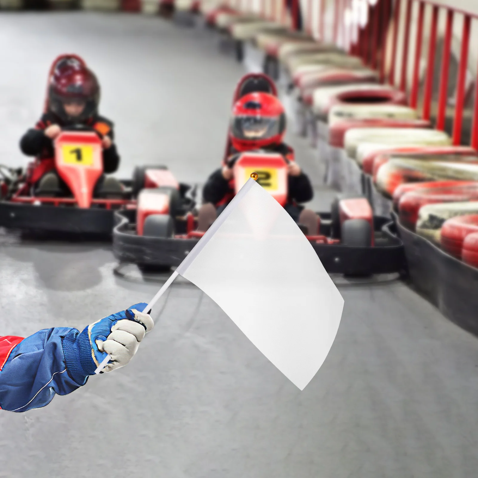 24 Stück weiße Markierungsflaggen, Handflaggen, blanko, für Sportveranstaltungen, Jubelflaggen, Markierungsflaggen (weiß), handgehaltene weiße Flagge