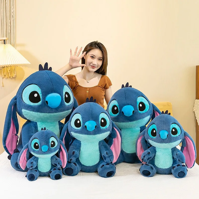 New Disney Anime cartoon lovely Stitch Plush Doll large size children Birthday gift girl Valentine's Day gifts model toy Figures