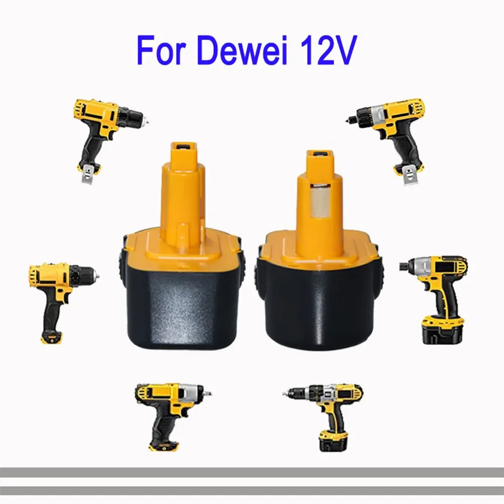 Batterie Ni-laissée pour outil électrique Dewalt, compatible DE9071 DC9071 DE9074 DE9075 DE9501 DE9072 12V, 4800mAh