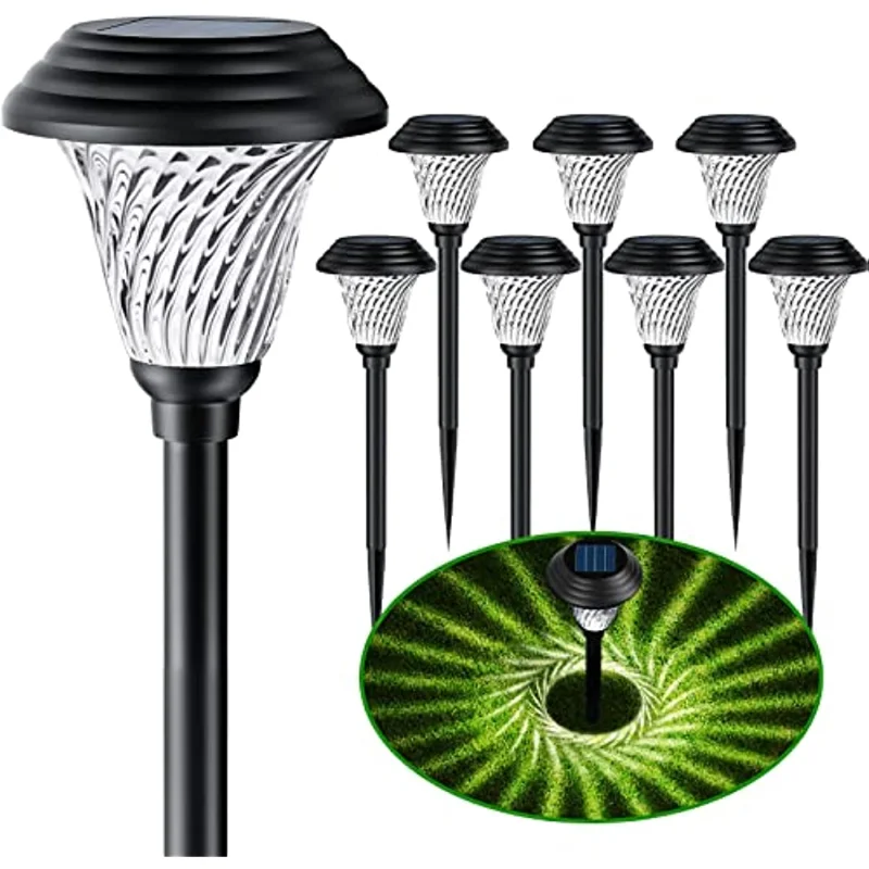 

Solar Outdoor Lights 8pack Waterproof Pathway Lights Lasting Landscape Lighting Garden Decorative for Walkway Patio Yard & Lawn