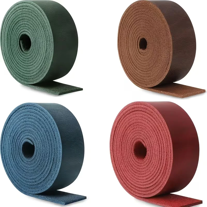 2er-Pack 2 mm dickes, kopfloses Crazy-Horse-Lederband, verschiedene Größen, DIY-Lederband, handgefertigter Taillengürtel, Schulterriemen – Detail 2