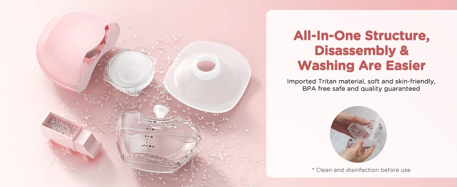 Electric Breast Pump 3 Modes 12 Levels Rechargeable Portable_voghion.com
