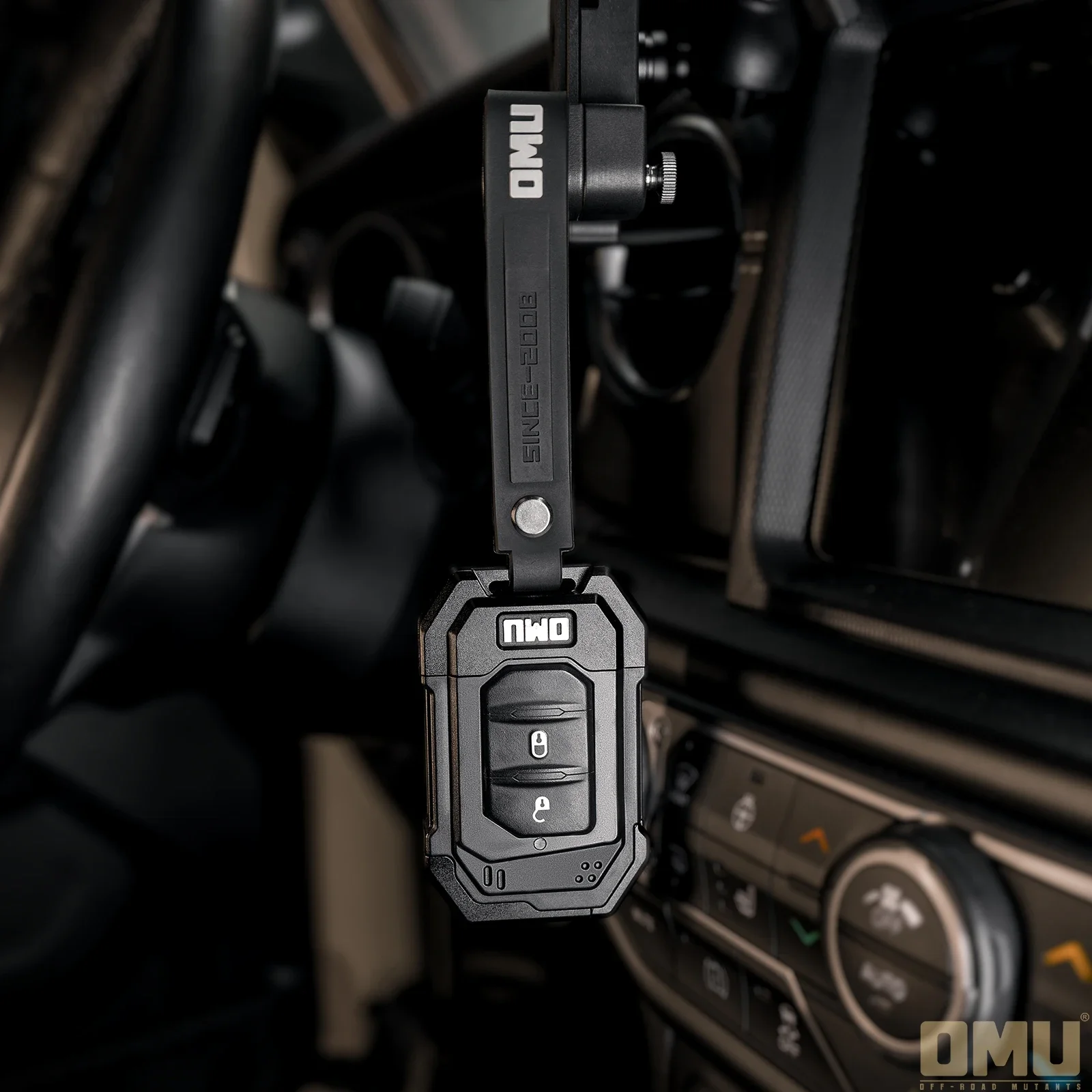 OMU Genesis Series Key Cover For Jeep Wrangler JL Gladiator Accessories Offroad Aluminum Key Case For Jeep