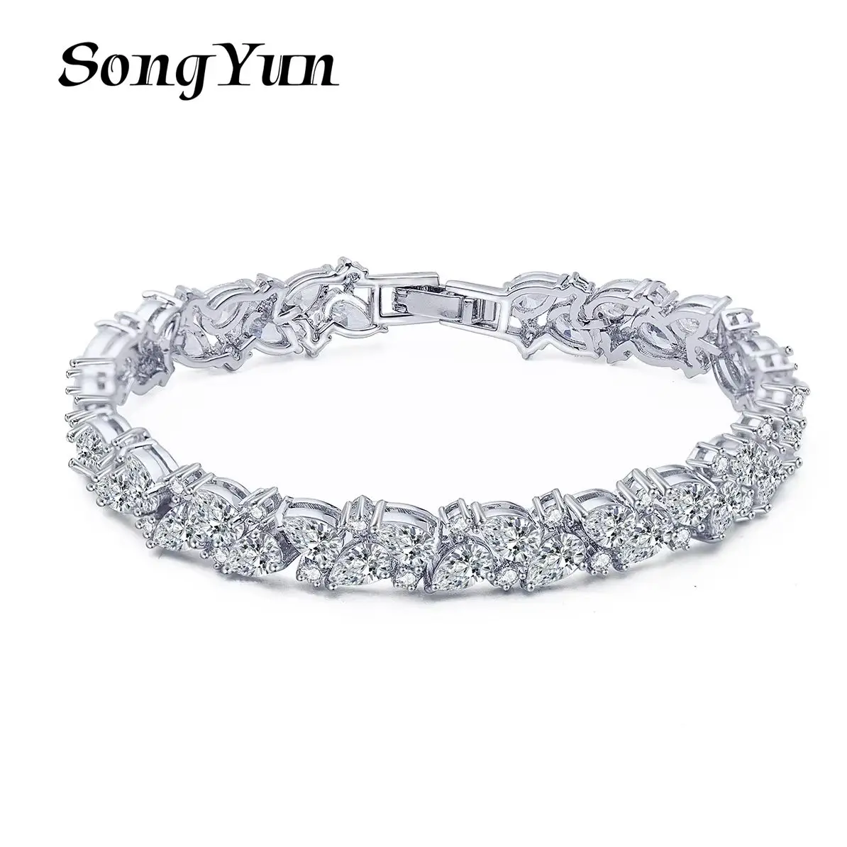 

SYYG Jewelry MHT Quality Brass Bracelet Charm Cuff CZ 7A Zircon Bachelorette Gift Bridesmaid Gift Women Bracelets Jewelry
