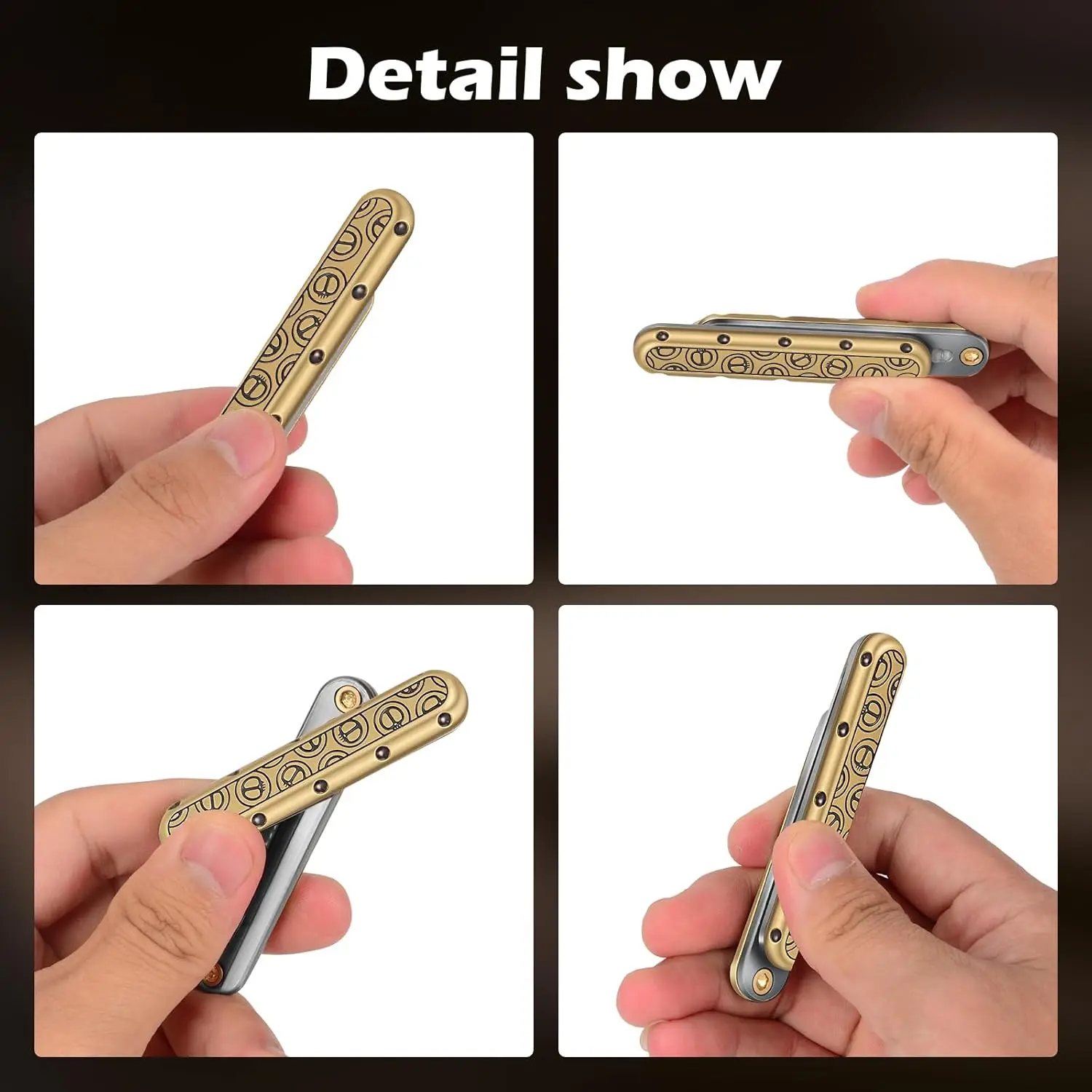 Metall Fidget Toys EDC Slider, Antistress für Erwachsene Metall Spinner Spielzeug, Fidget Spinning Hand Spinner Geschenk für ADHS Angst Männer