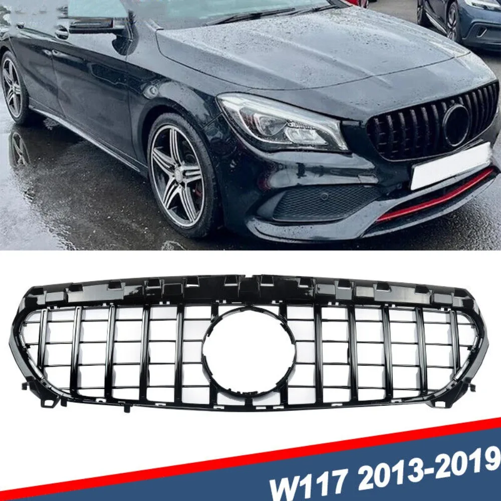 

Решетка переднего бампера для Benz W117 CLA180 CLA250 CLA45 AMG 2013-2019 полностью черная GT, США