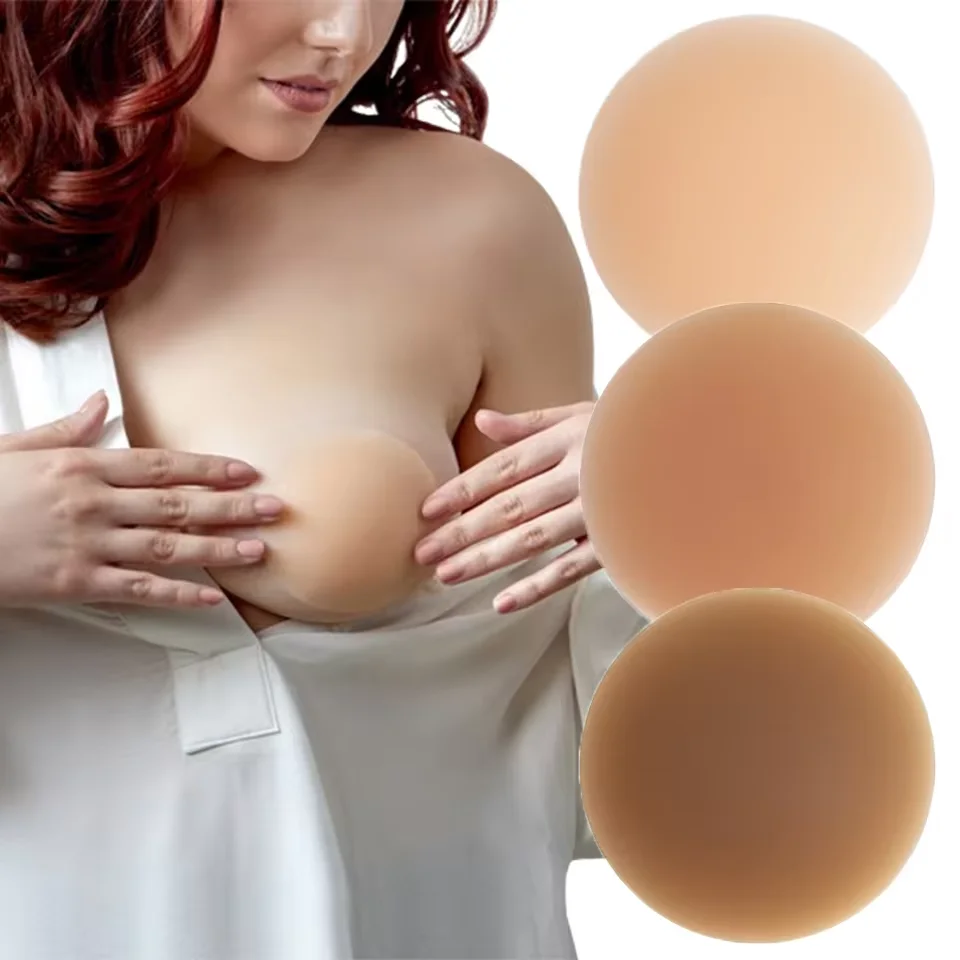 Nipple Covers No Show Reusable Seamless Pasty Sticky Adhesive Silicone Nipple Pasties for Women