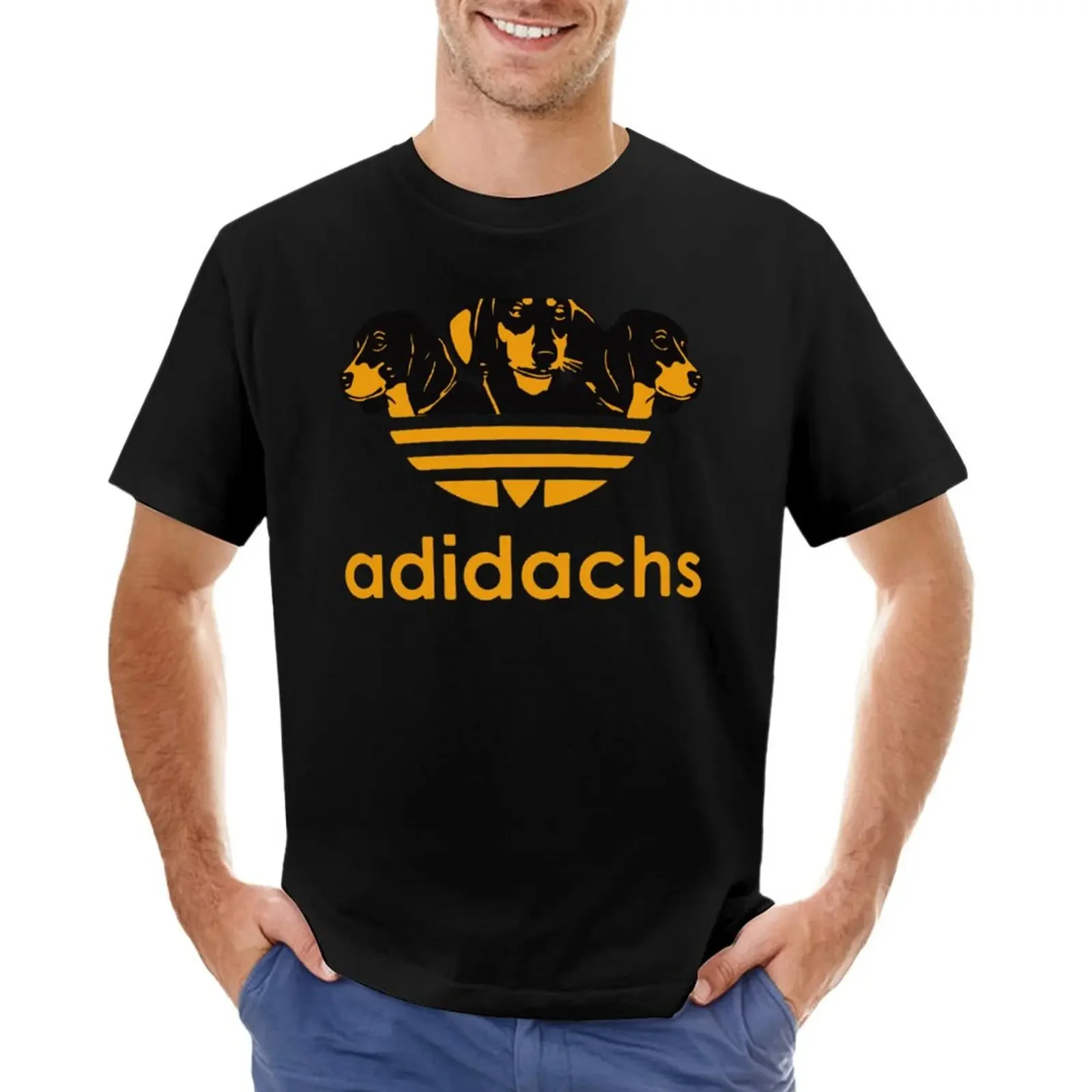 

adidachs funny daschund T-shirt shirts graphic tees anime workout shirts for men