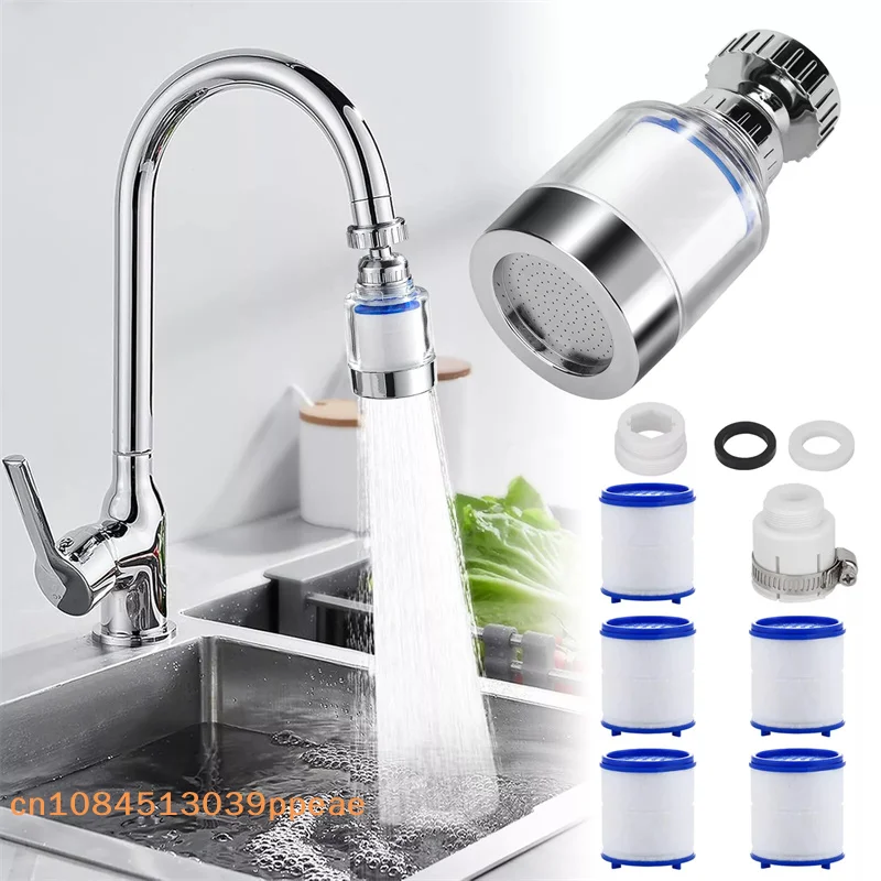 Faucet Filter Element Water Purifier Nozzle Set Household Filter Chlorine Removal Heavy Metal Filter Softening Hard Water