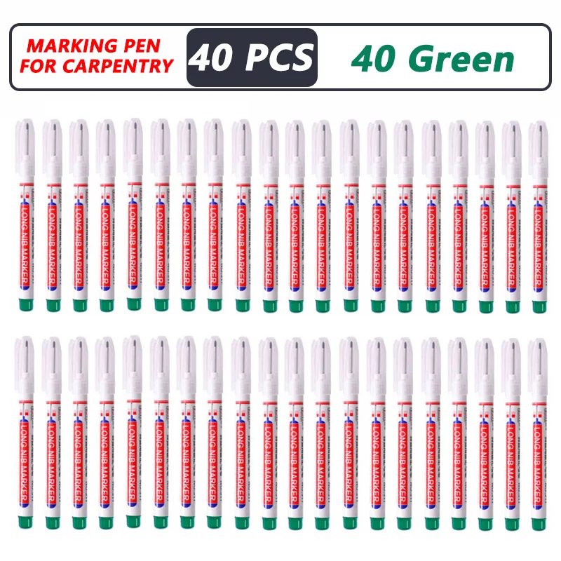 4-40 Stuks 20 Mm Diep Gat Lange Nib Hoofd Marker Voor Metalen Perforeren Pen Waterdichte Badkamer Houtbewerking decor Multifunctionele Tool