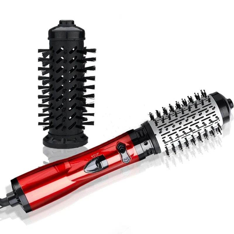 Sèche-cheveux rotatif, brosse sèche-cheveux électrique, peigne, lisseur à Air chaud, fer à friser, une étape, 2 vitesses, souffleur remplaçable, 2 têtes