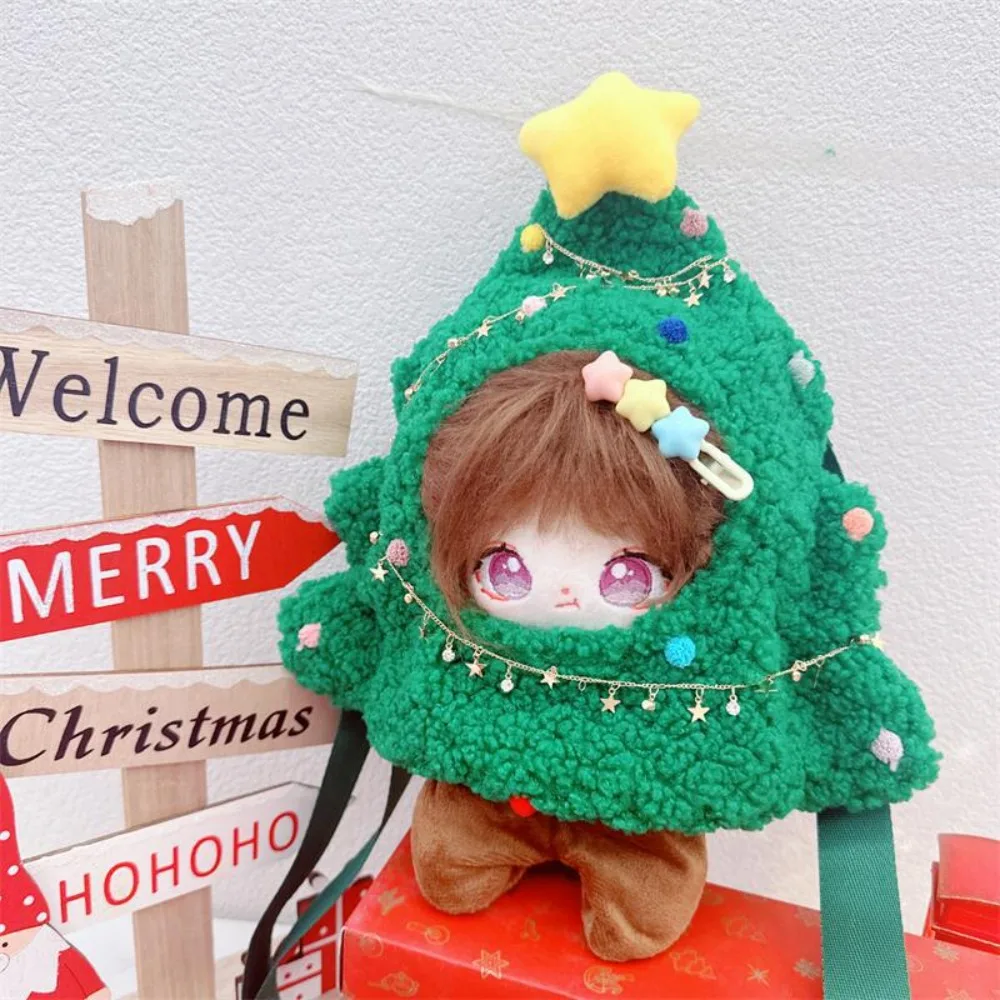 

Christmas Tree 20CM Cotton Doll Clothes Plush Crossbody Stuffed Doll Clothes Suit Replacement Changing Plush Toys Clothes