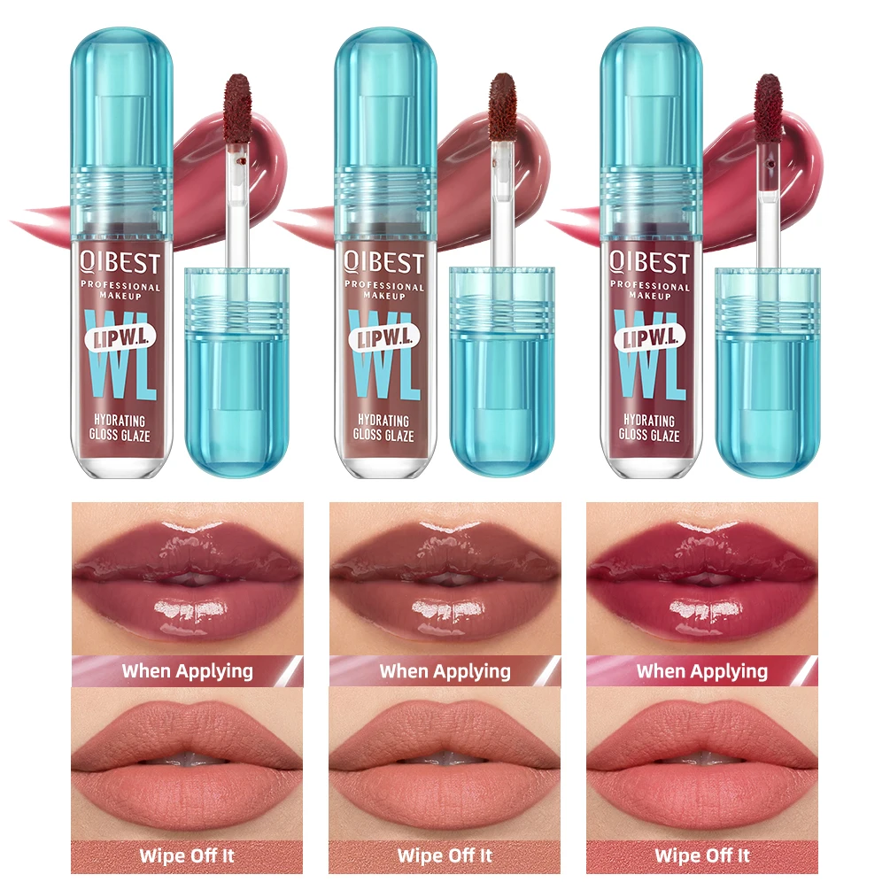 

QIBEST 8 Color Lip Tint Water Gloss Tint,Moisturizing Lip Glaze High Pigment,Long-Lasting Lipgloss For Beauty Women Cosmetics
