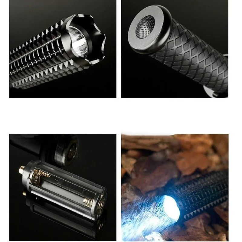 Tactical EDC Flashlight Waterproof Emergency LED Light for Camping Hiking, 3 Modes, 240 Lumen LED Light, Rechargeable Battery