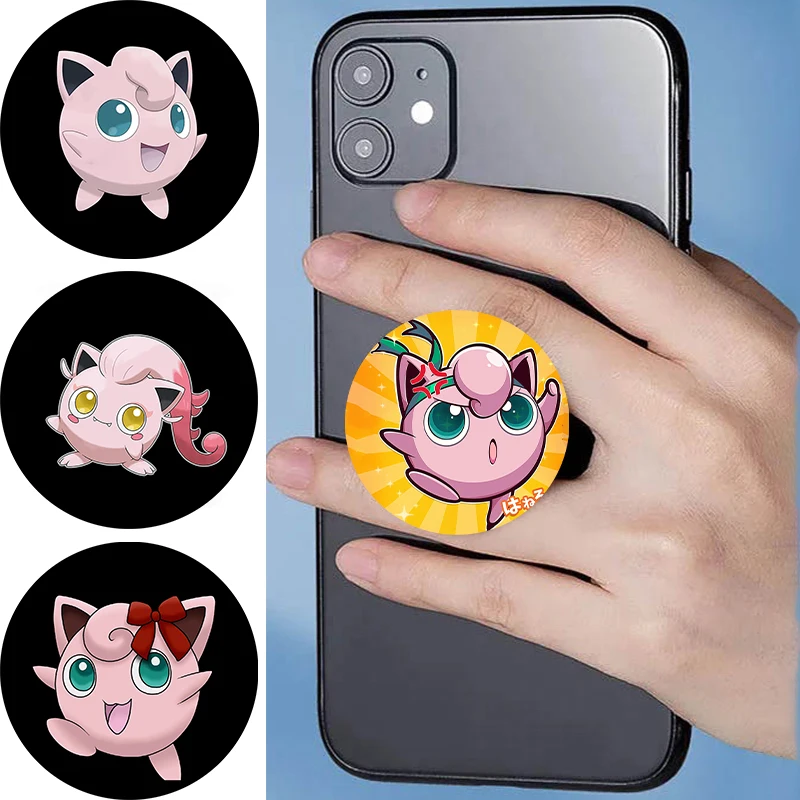 

Phone Socket Popping Jigglypuff Mobile Phone Holder For iPhone 16 Mobile Phone Holder Stand Finger Ring Soporte Movil For iPhone