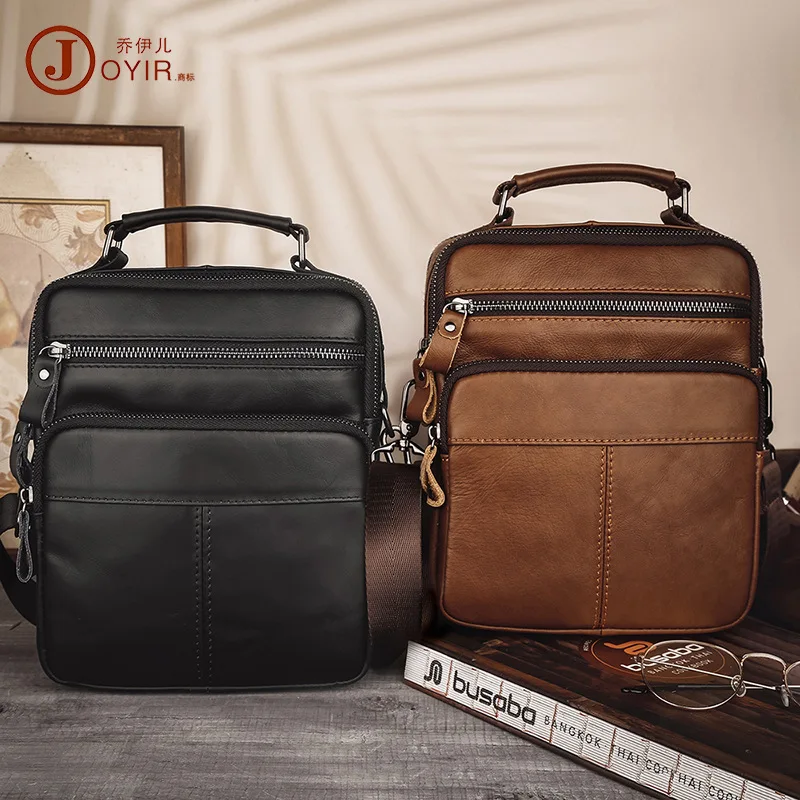 

Cross-Border Sales Volume Product Crossbody Bag Men's Bag Crossbody Shoulder Bag Vertical Men's Real-Leather Bag Retro Casual Me