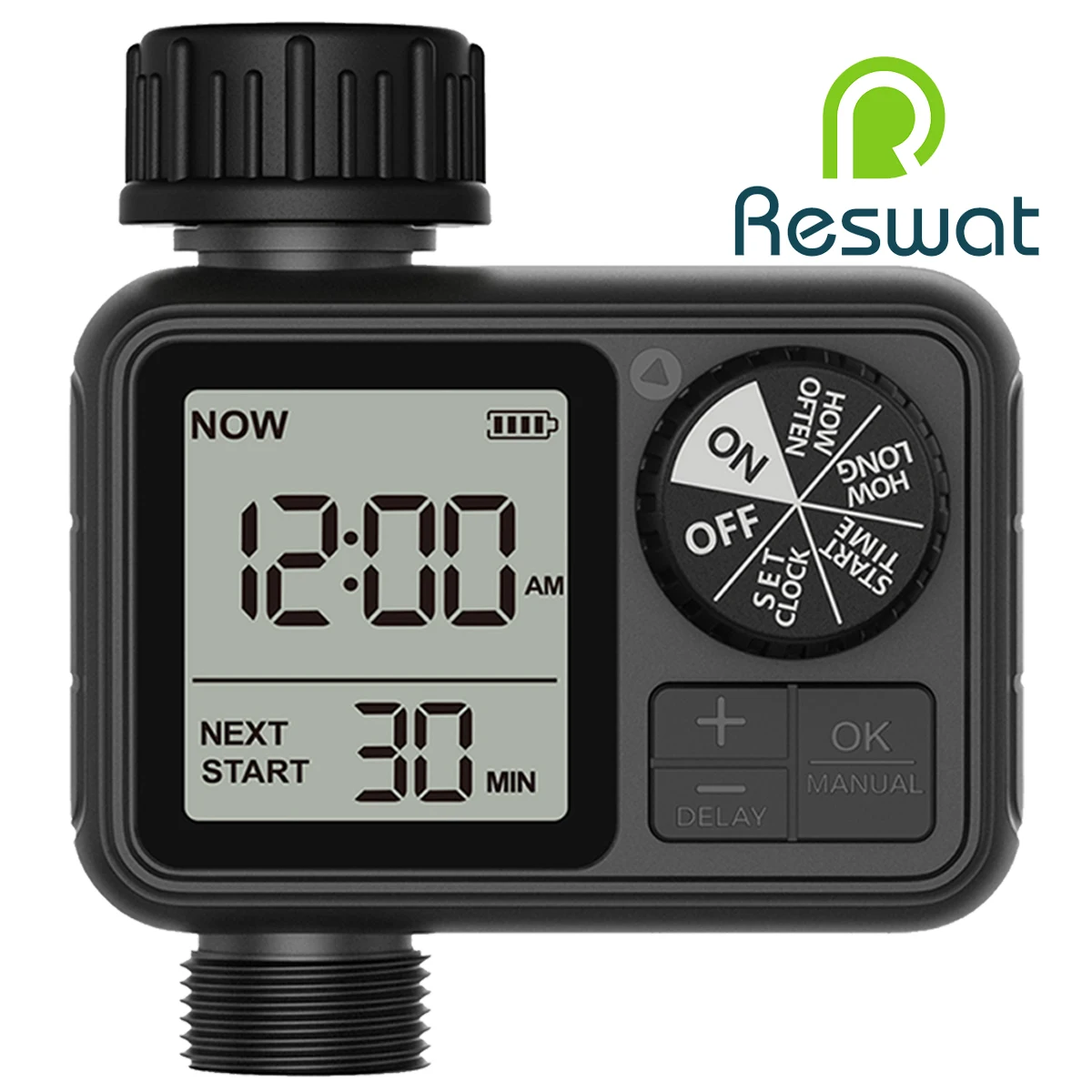 

Reawat HCT-M02 Water Timer Newest Digital Sprinkler with Manual/Automatic 2-Watering Modes Suitable for Different Outdoor Scenes