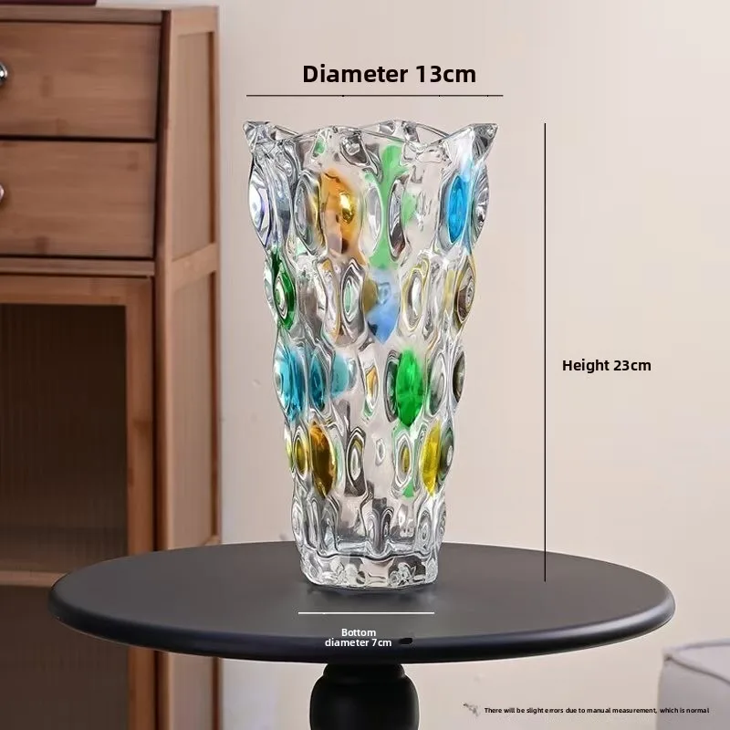 Arrangement Home Decoration Vases Decor Jarrones Bohemian Glass Vase Living Room Dining Table Decoration Ornament Dried Flower