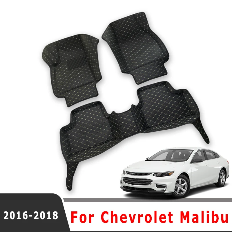 

Leather Carpets Car Floor Mats For Chevrolet Malibu 2019 2018 2017 2016 Custom Auto Styling Accessories Foot Pad Protector Cover