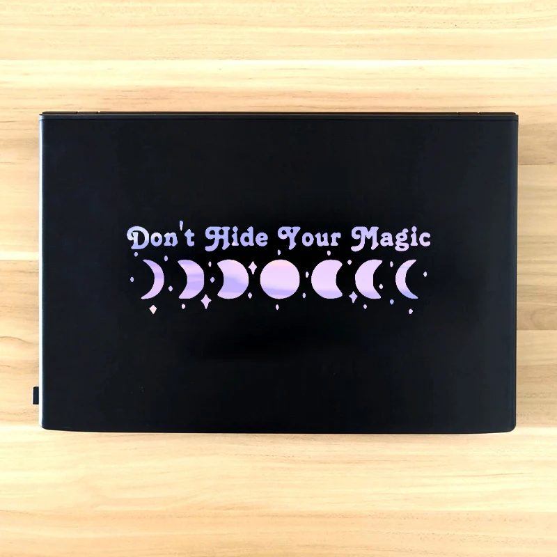 Witch Magic Tarot Occult Vinyl Sticker Car Window Decor , Sun and Moon Laptop Decals For Apple MacBook Pro / Air Decoration view 3