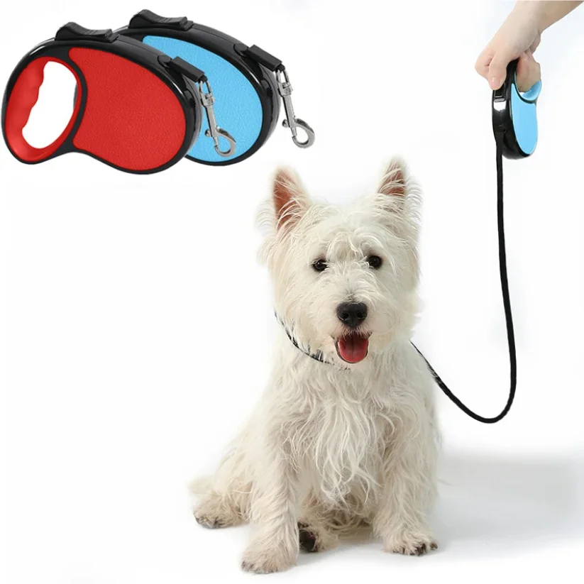 

5M Durable Nylon Automatic Retractable Dog Leash Leads Automatic Extending Leash For Small Medium Dogs Puppy Walking Leads