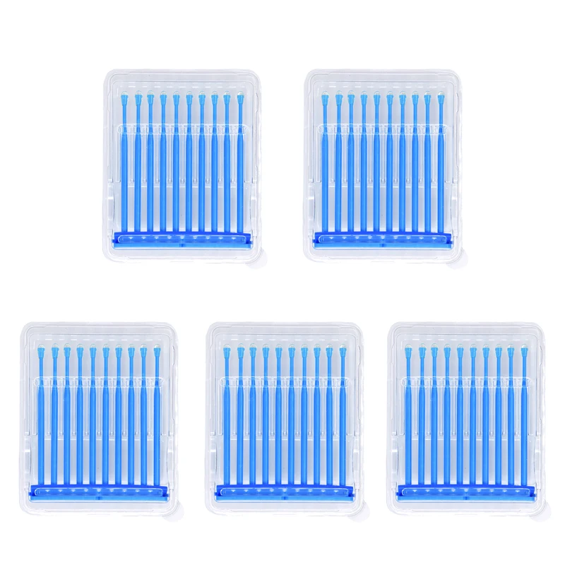 

50PCS/LOT Dentistry Applicator Sticks Adhesive Tip for Tooth Crown Porcelain Veneer Disposable Brush Applicator Dental Material