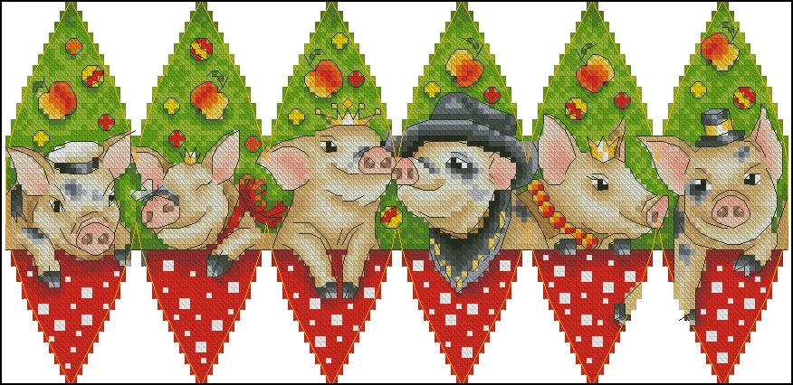 Cross Stitch Kit Embroidery Homfun Craft Bears Cross Stich Painting Joy Sunday Christmas Decorations For Home Homefun ZZ519 Diy