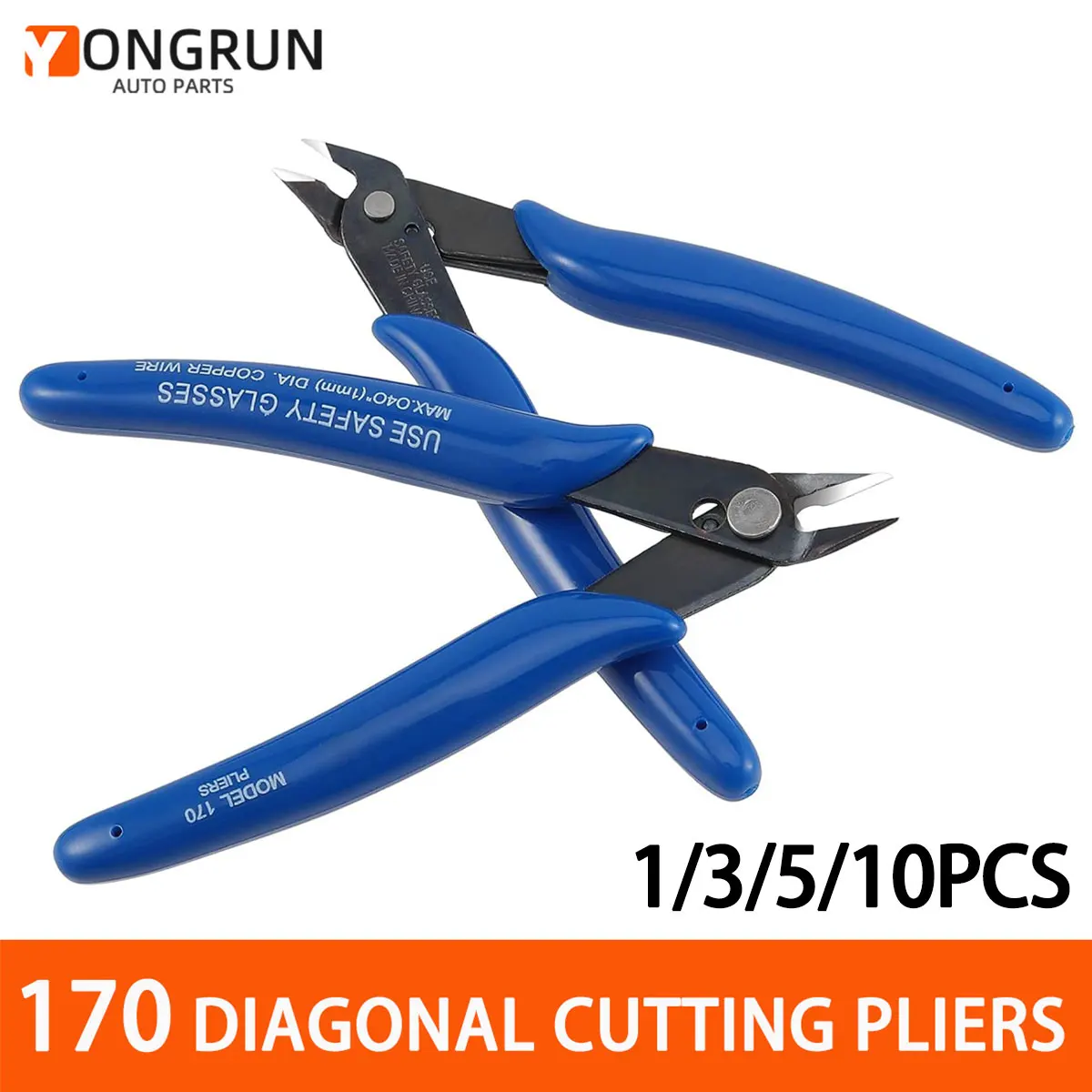 YONGRUN 1/3/5/10PCS Diagonal Zange Carbon Stahl Zange Draht Und Kabel Manuelle Schneider präzision Schneiden Und Trimmen Werkzeuge