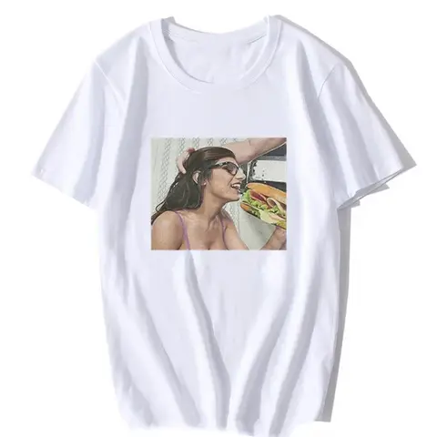2025 New Mia Khalifa Men's T-shirt Summer Men's women Short sleeve O-neck T-shirt Hip Hop T-shirt Top Harajuku