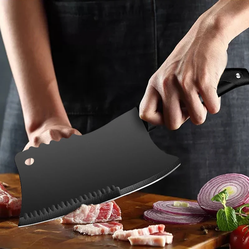 High Hardness Butcher Knife Stainless Steel Bone Chopping Knife Meat Fish Vegetables Slicing Cleaver Kitchen Chef Knife