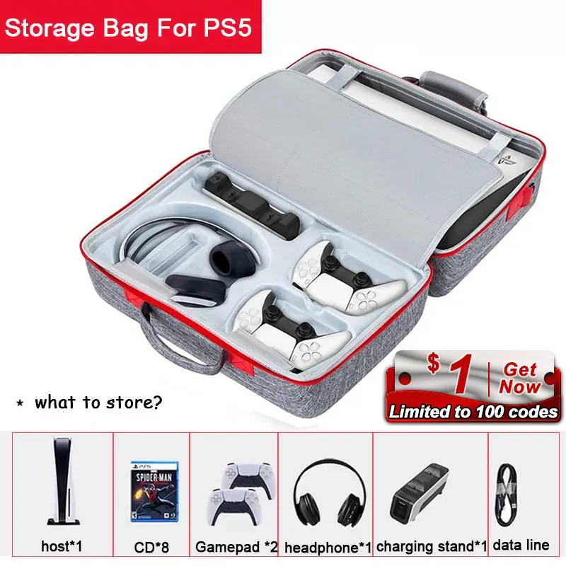 Carrying Case For PS5 Bag Gamepad Console Controller Headphone Protective Travel Storage Handbag For Playstation 5 Accessories