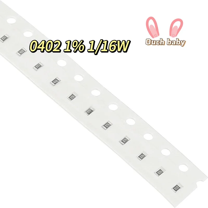 Resistencia SMD 100, piezas, 0402, 1%, 1/16W, 102K, 105K, 115K, 124K, 140K, 205K, 210K, 249K, 280K, 301K, 402K, 499K, 549K, 604K, 649K 866K 976K-ohm