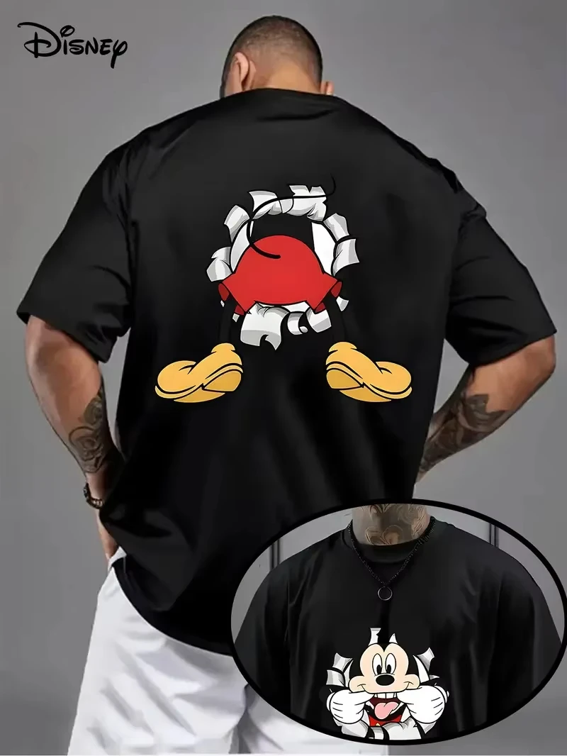تي شيرت رجالي جديد لخريف 2025 سلسلة ميكي ماوس ملابس نسائية قطنية غير رسمية تي شيرت للإجازات للجنسين ملابس بأكمام قصيرة قابلة للتنفس