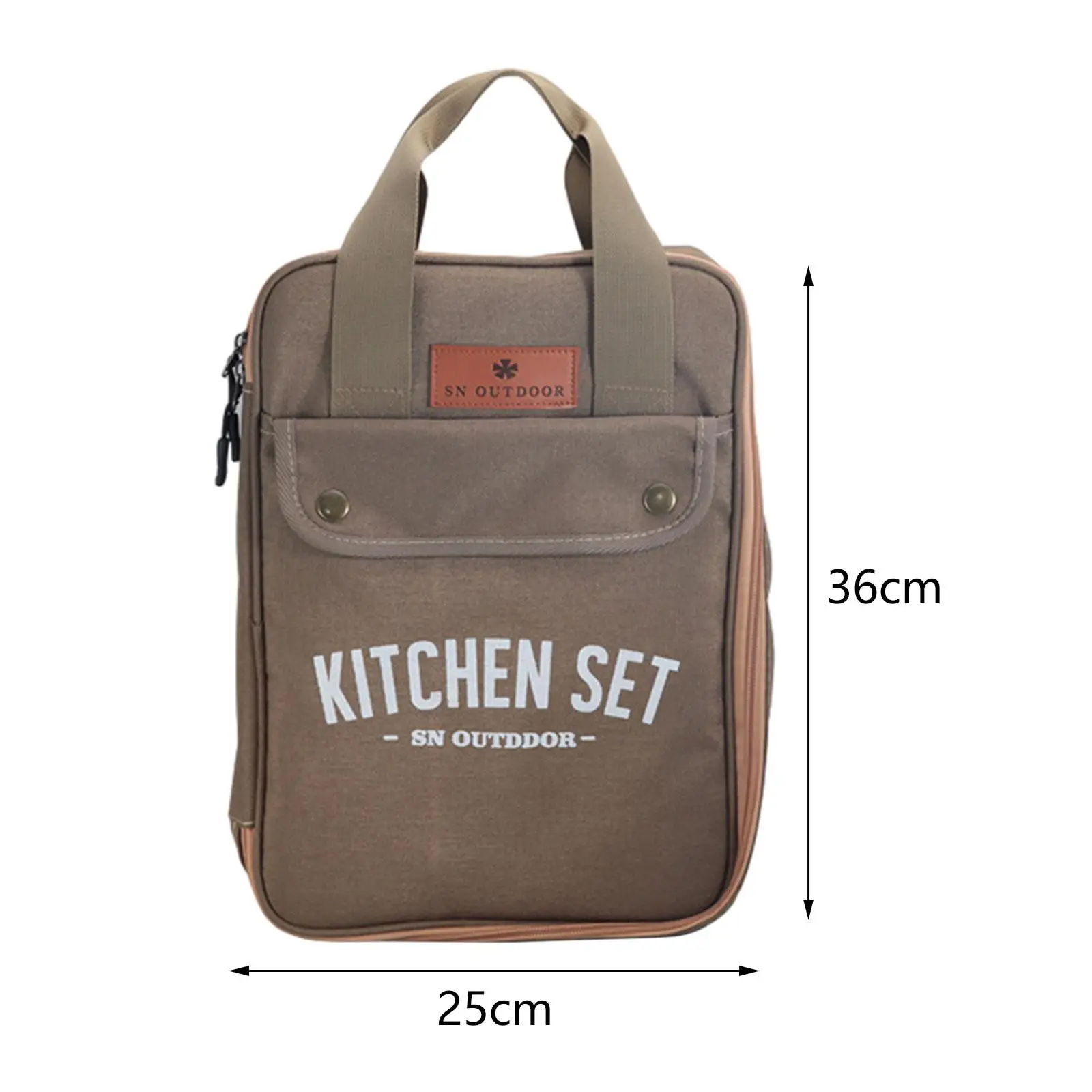 

Portable Utensils Organizer Lightweight Oxford Cloth Cutlery Storage Container for Camping Kitchen Outdoor BBQ