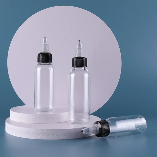 Imagen 2 del producto Botella de plástico portátil con gotero, contenedor de viaje, rellenable, para cosméticos, exprimible, 10-120ml